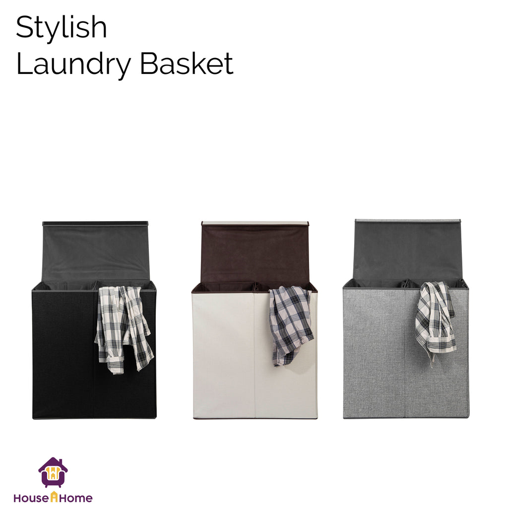 Laundry Basket Dirty Washing Clothes Storage Folding Bin Bag Hamper With Lid