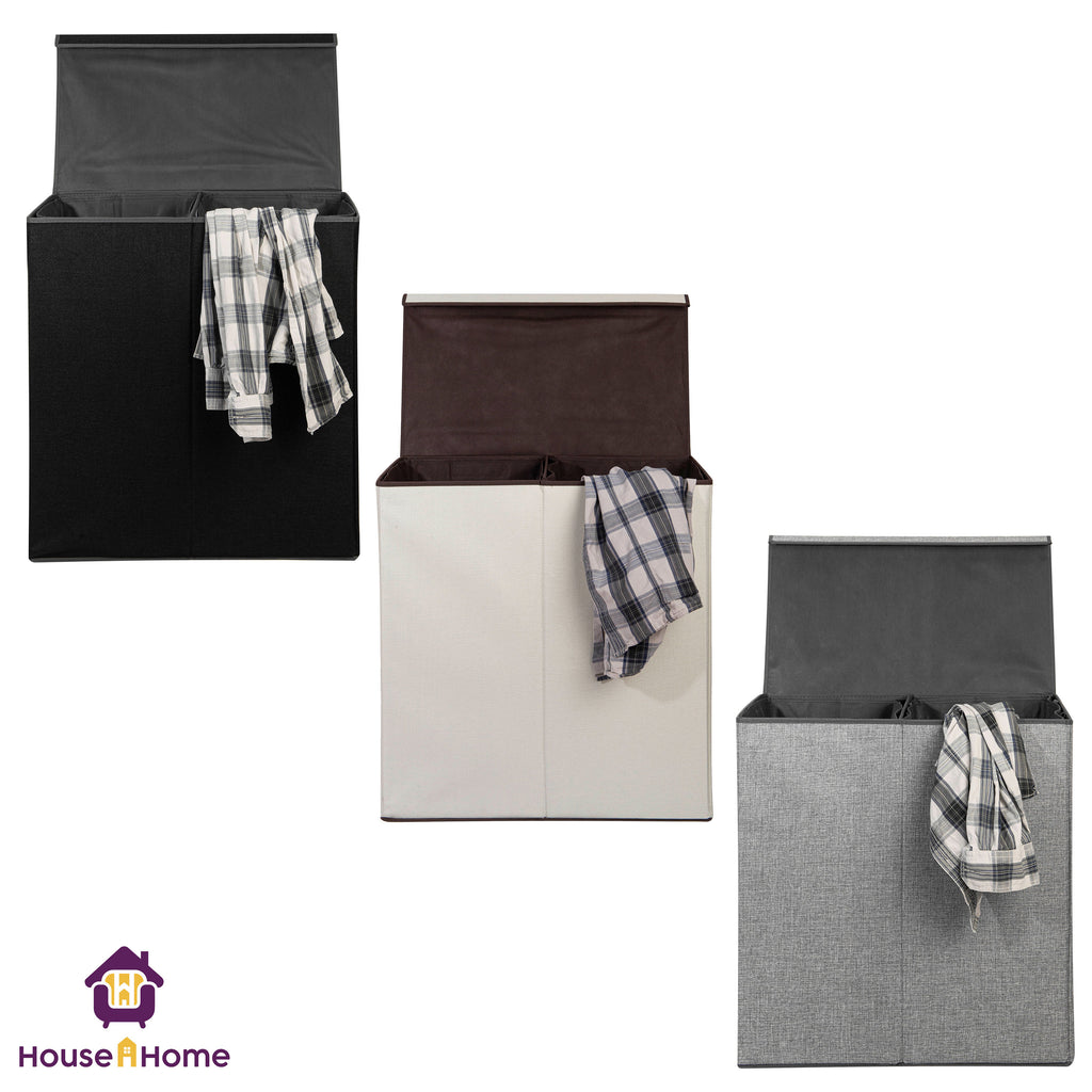 Laundry Basket Dirty Washing Clothes Storage Folding Bin Bag Hamper With Lid